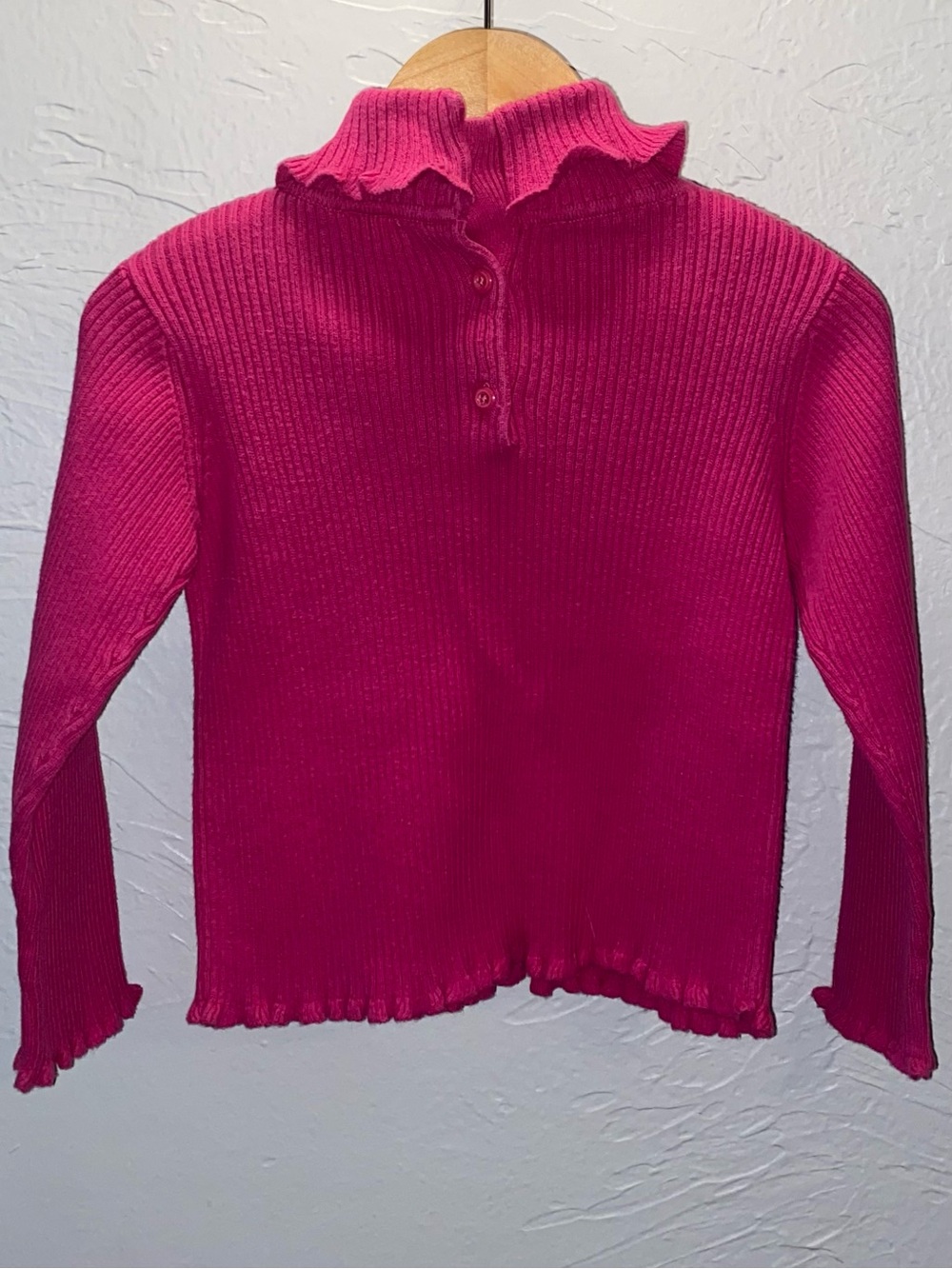 Gymboree Girls Vintage Very Berry Ribbed Ruffled Turtleneck Sweater Size 3T - Picture 3 of 9